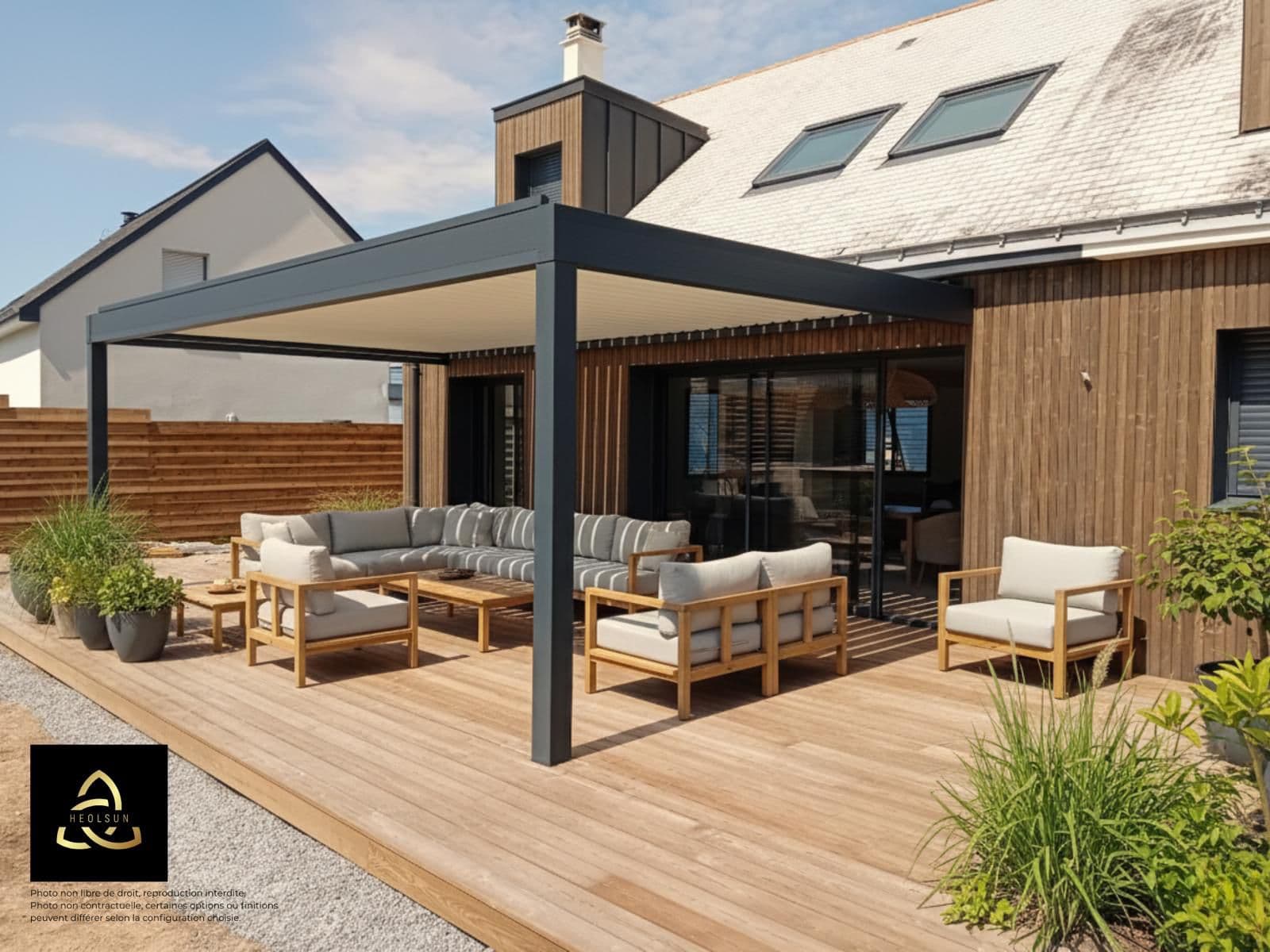 Pergola bioclimatique terrasse